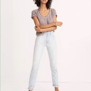 Madewell perfect vintage jeans Fitzgerald raw hem